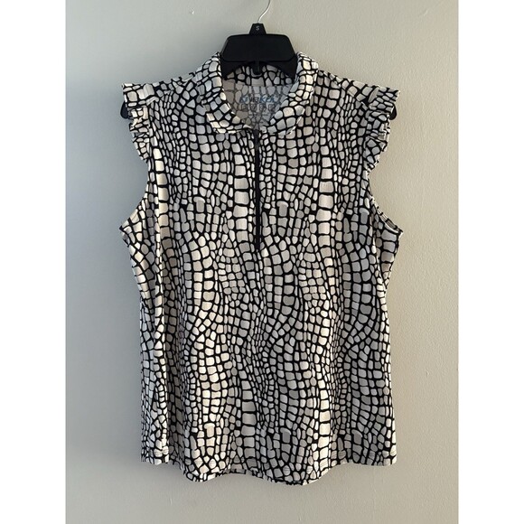 IBKUL 1/4 Zip Shirt Size Large Black Gray UPF 50 Golf Performance Pickleball - Picture 15 of 15